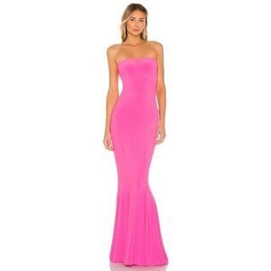 Norma Kamali x REVOLVE Strapless Fishtail Gown in Orchid Pink Medium $375